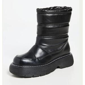 LAST Fergie Leather Warm Lining Black Boots Size 4 Kids 5.5 W US 36 EU NIB Cozy